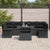 Garden Sofa Set with Cushion 8 pcs Black Poly rattan