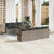 Garden Sofa Set with Cushion 9 pcs Grey Poly rattan