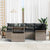 Garden Sofa Set with Cushion 6 pcs Grey Poly rattan