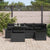 Garden Sofa Set with Cushion 6 pcs Black Poly rattan