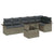 Garden Sofa Set with Cushion 7 pcs Grey Poly rattan