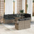 Garden Sofa Set with Cushion 9 pcs Grey Poly rattan