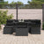 Garden Sofa Set with Cushion 7 pcs Black Poly rattan