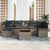 Garden Sofa Set with Cushion 8 pcs Grey Poly rattan