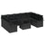 Garden Sofa Set with Cushion 10 pcs Black Poly rattan