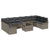 Garden Sofa Set with Cushion 11 pcs Grey Poly rattan