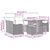 Garden Sofa Set with Cushion 7 pcs Grey Poly rattan