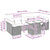 Garden Sofa Set with Cushion 8 pcs Grey Poly rattan