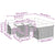 Garden Sofa Set with Cushion 9 pcs Grey Poly rattan