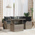 Garden Sofa Set with Cushion 5 pcs Grey Poly rattan