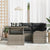 Garden Sofa Set with Cushion 5 pcs Grey Poly rattan