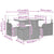 Garden Sofa Set with Cushion 5 pcs Black Poly rattan