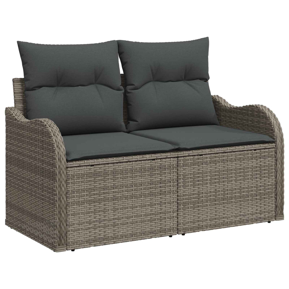 Garden Sofa Set 7 pcs Grey Poly rattan