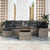 Garden Sofa Set with Cushion 8 pcs Grey Poly rattan