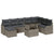 Garden Sofa Set with Cushion 9 pcs Grey Poly rattan