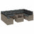 Garden Sofa Set with Cushion 10 pcs Grey Poly rattan