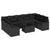 Garden Sofa Set with Cushion 10 pcs Black Poly rattan