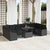 Garden Sofa Set with Cushion 11 pcs Black Poly rattan