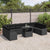 Garden Sofa Set with Cushion 11 pcs Black Poly rattan