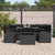 Garden Sofa Set with Cushion 7 pcs Black Poly rattan