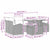 Garden Sofa Set with Cushion 7 pcs Black Poly rattan
