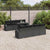 Garden Sofa Set with Cushion 7 pcs Black Poly rattan
