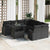 Garden Sofa Set with Cushion 9 pcs Black Poly rattan