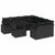 Garden Sofa Set with Cushion 9 pcs Black Poly rattan