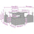 Garden Sofa Set with Cushion 5 pcs Black Poly rattan
