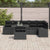 Garden Sofa Set with Cushion 7 pcs Black 100 x 55 x 73 cm