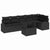 Garden Sofa Set with Cushion 7 pcs Black 100 x 55 x 73 cm