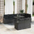 Garden Sofa Set with Cushion 9 pcs Black 100 x 55 x 73 cm