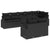 Garden Sofa Set with Cushion 9 pcs Black 100 x 55 x 73 cm