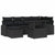 Garden Sofa Set 7 pcs Black Poly rattan, powder-coated steel