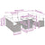 Garden Sofa Set with Cushion 10 pcs Black 100 x 55 x 73 cm