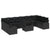 Garden Sofa Set with Cushion 11 pcs Black 100 x 55 x 73 cm