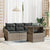 Garden Sofa Set with Cushion 5 pcs Grey 100 x 55 x 73 cm