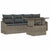 Garden Sofa Set with Cushion 5 pcs Grey 100 x 55 x 73 cm