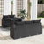 Garden Sofa Set with Cushion 6 pcs Black 100 x 55 x 73 cm