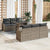 Garden Sofa Set with Cushion Manual 7 pcs Grey 100 x 55 x 73 cm