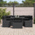 Garden Sofa Set with Cushion 7 pcs Black 100 x 55 x 73 cm