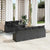 Garden Sofa Set with Cushion 8 pcs Black 100 x 55 x 73 cm
