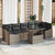 Garden Sofa Set with Cushion 8 pcs Grey 100 x 55 x 73 cm