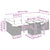 Garden Sofa Set with Cushion 8 pcs Grey 100 x 55 x 73 cm