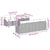 Garden Sofa Set with Cushion Manual 7 pcs Grey