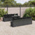 Garden Sofa Set with Cushion 7 pcs Black 100 x 55 x 73 cm