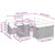 Garden Sofa Set with Cushion 9 pcs Black 100 x 55 x 73 cm