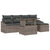 Garden Sofa Set with Cushion 6 pcs Grey