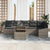 Garden Sofa Set with Cushion 7 pcs Grey 100 x 55 x 73 cm