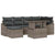 Garden Sofa Set 7 pcs Grey Poly rattan, powder-coated steel